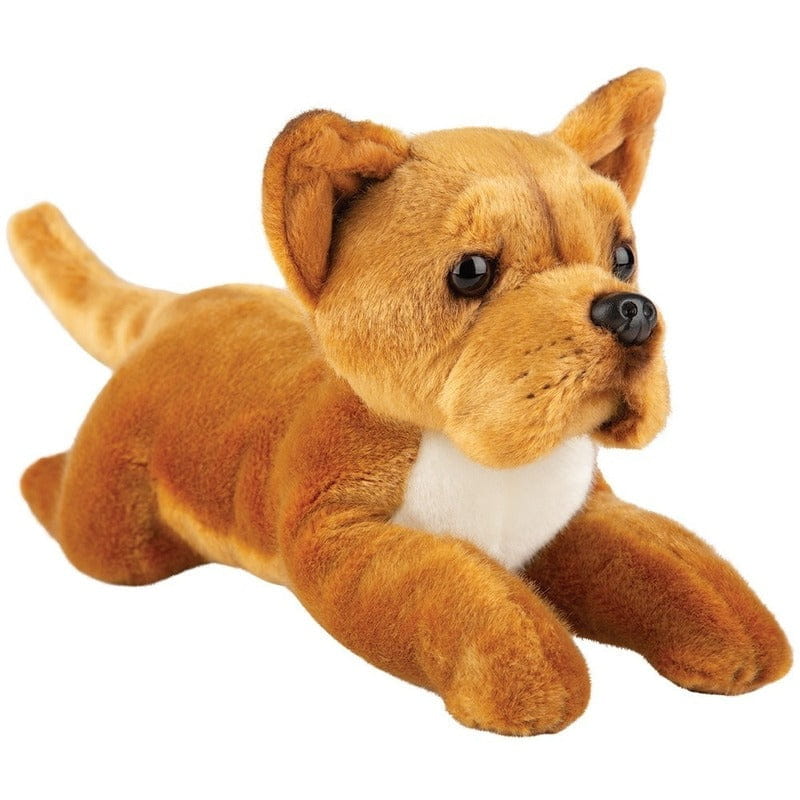 Staffordshire bull terrier knuffel - bruin - pluche - 30 cm