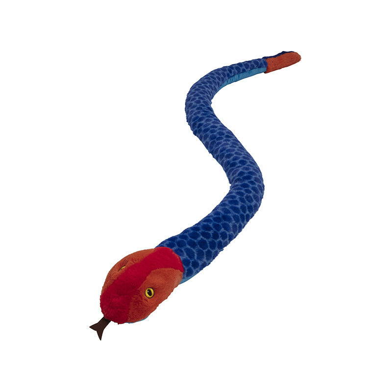 Nature Planet blauwe koraalslang knuffel - pluche - 150 cm - dierenknuffel