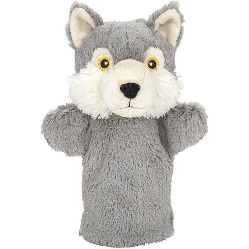 Pluche wolf handpop - knuffel - 24 cm - wolf
