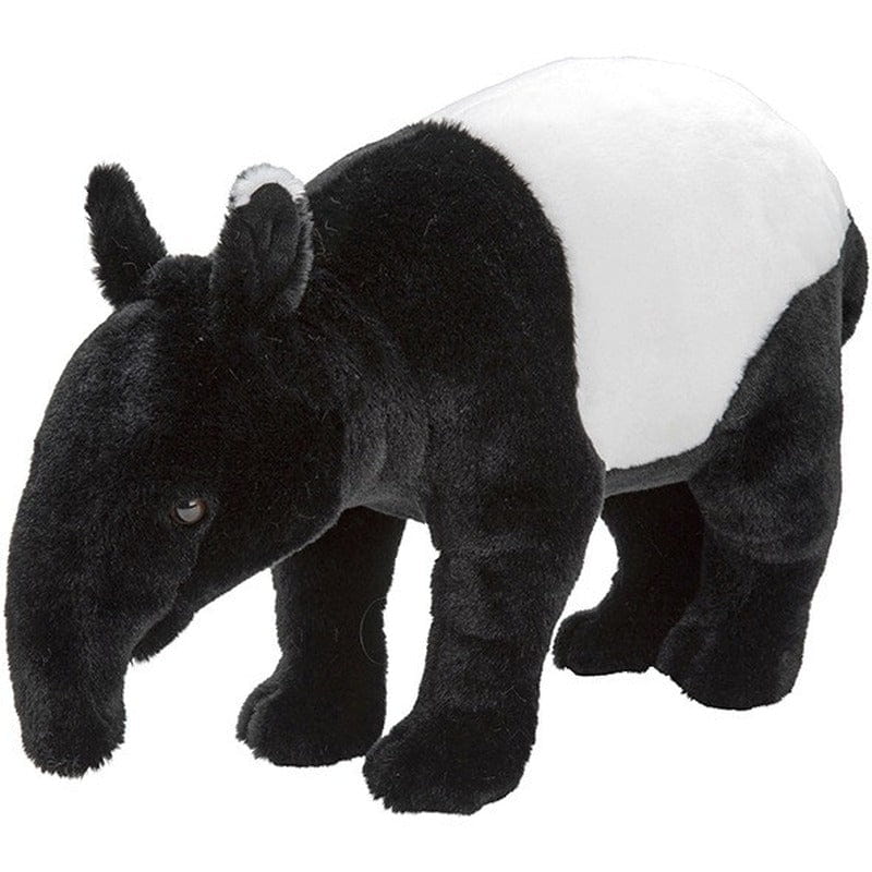 Nature Planet tapir knuffel - pluche - zwart/wit - 26 cm