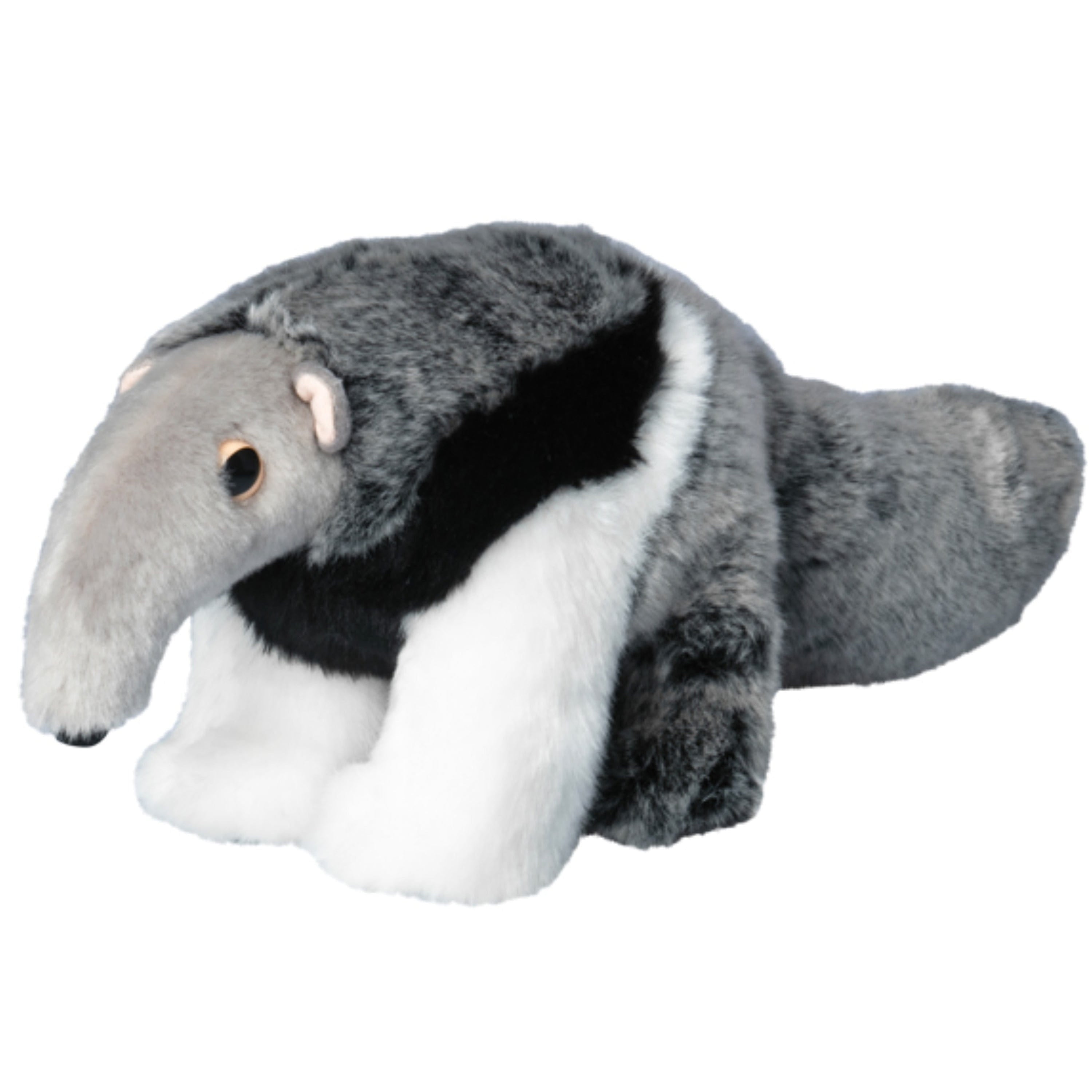 Nature Planet miereneter knuffel - grijs - pluche - 40 cm