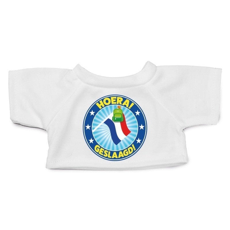 Knuffel kleding Geslaagd! - wit shirt - maat M - Clothies