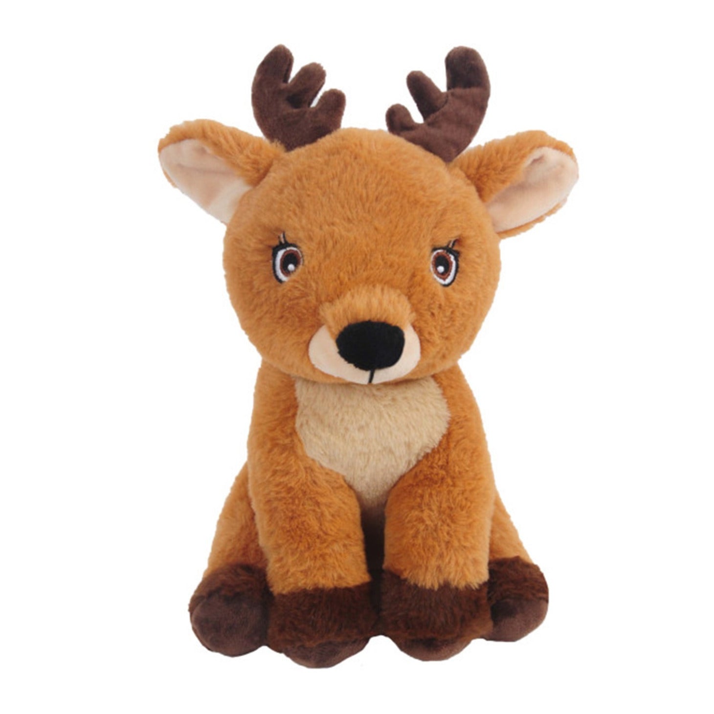 Hertje Sammy knuffel - zachte pluche - bruin - 24 cm
