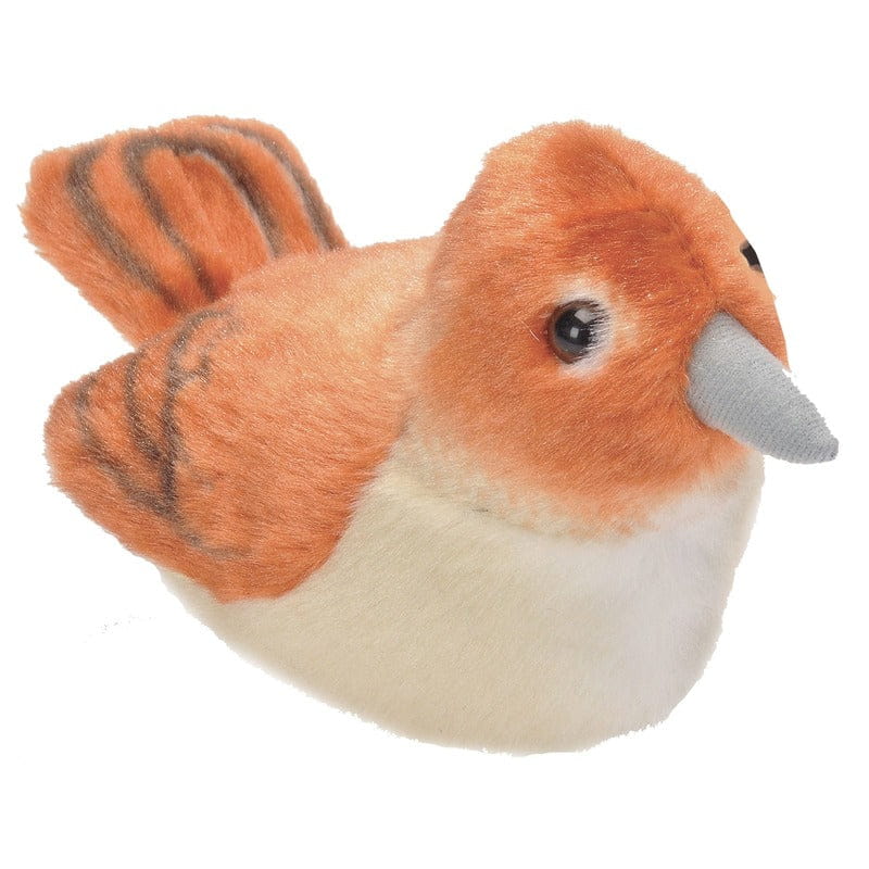 Wild Republic nachtegaal knuffel - pluche - 13 cm - vogelgeluid