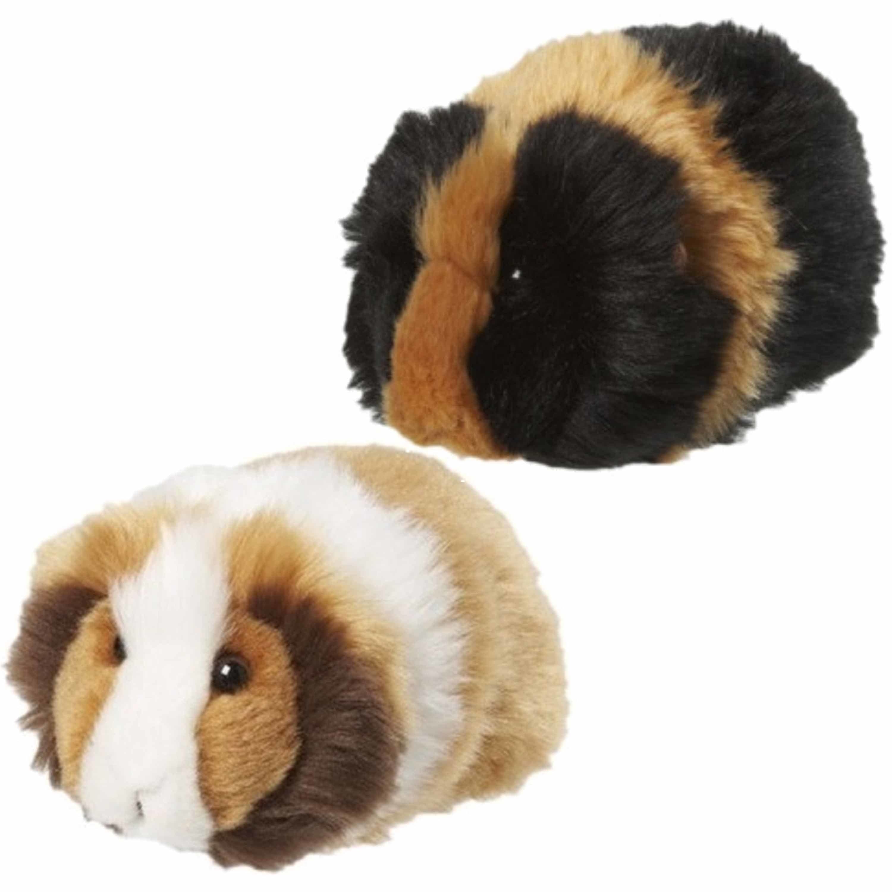 Cavia knuffels 13 cm - pluche - 2 stuks - in 2 kleuren