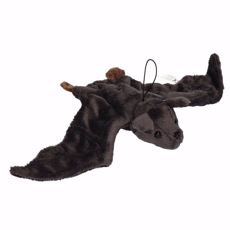Pluche vleermuis knuffel zwart - 36 cm - hangknuffel
