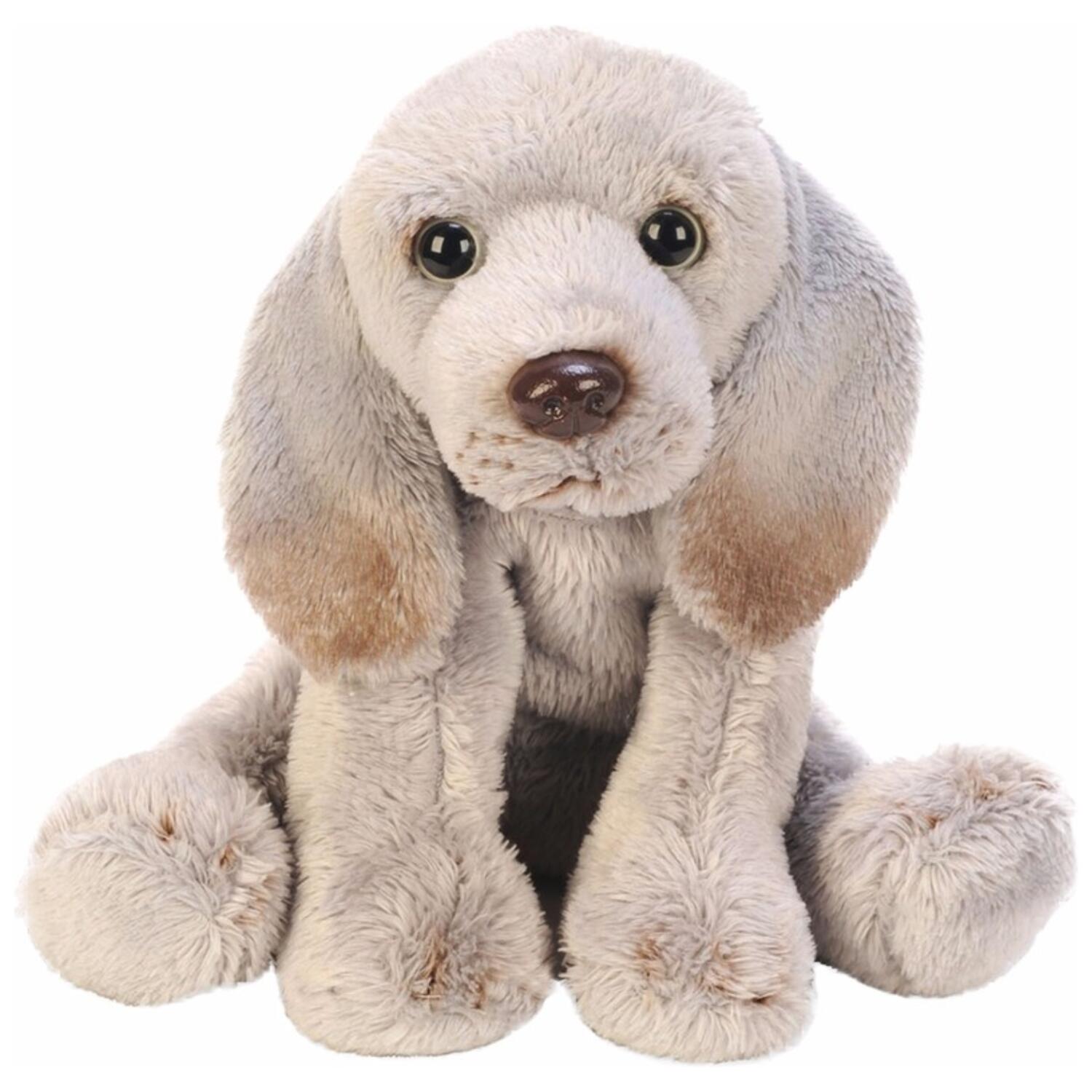 Weimaraner knuffel - pluche - grijs - 13 cm - hond